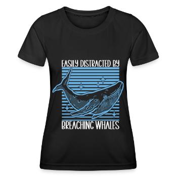 Whale Watchers - Women's Functional T-Shirt - black - Front - AI Model Female 172 light (172cm)