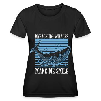 Whale Watchers - Women's Functional T-Shirt - black - Front - AI Model Female 172 light (172cm)
