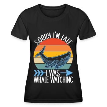Whale Watchers - Women's Functional T-Shirt - black - Front - AI Model Female 172 light (172cm)