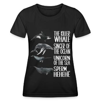 Whale Watchers - Women's Functional T-Shirt - black - Front - AI Model Female 172 light (172cm)