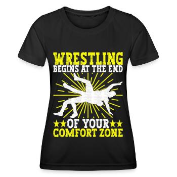 Wrestling Ringen Ringer - Frauen Funktions-T-Shirt - Schwarz - Vorne - AI Model Female 172 light (172cm)