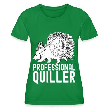 Süßes Stachelschwein - Frauen Funktions-T-Shirt - Kelly Green - Vorne - AI Model Female 172 dark (172cm)