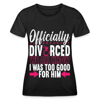 Divorce Divorcé - T-shirt sport Femme - noir - Devant - AI Model Female 172 light (172cm)