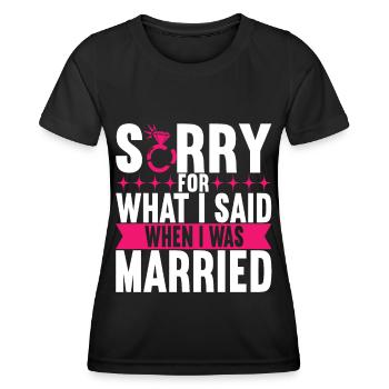 Divorce Divorcé - T-shirt sport Femme - noir - Devant - AI Model Female 172 light (172cm)