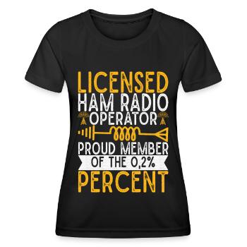 Ham Radio Ham Radio Operator - Women's Functional T-Shirt - black - Front - AI Model Female 172 light (172cm)