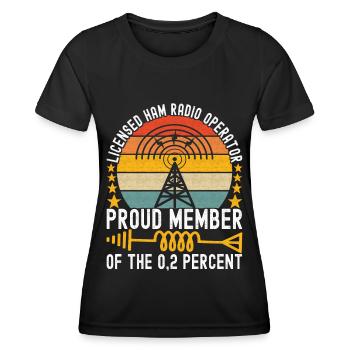 Ham Radio Ham Radio Operator - Women's Functional T-Shirt - black - Front - AI Model Female 172 light (172cm)