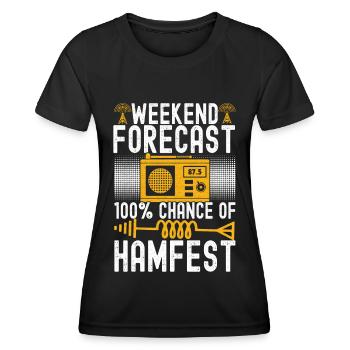 Ham Radio Ham Radio Operator - Women's Functional T-Shirt - black - Front - AI Model Female 172 light (172cm)