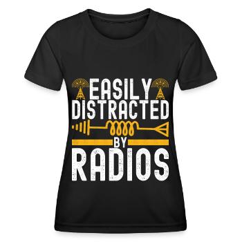 Ham Radio Ham Radio Operator - Women's Functional T-Shirt - black - Front - AI Model Female 172 light (172cm)