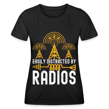 Ham Radio Ham Funker - Frauen Funktions-T-Shirt - Schwarz - Vorne - AI Model Female 172 light (172cm)