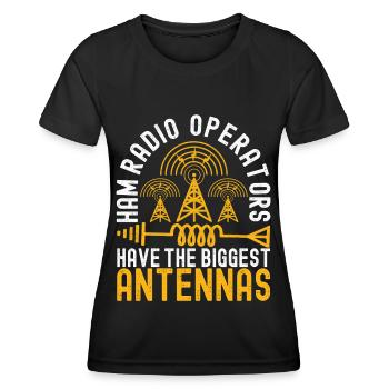 Ham Radio Ham Funker - Frauen Funktions-T-Shirt - Schwarz - Vorne - AI Model Female 172 light (172cm)