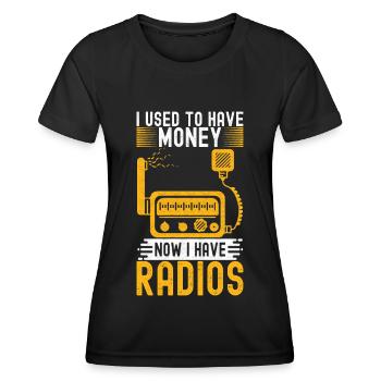 Ham Radio Ham Radio Operator - Women's Functional T-Shirt - black - Front - AI Model Female 172 light (172cm)