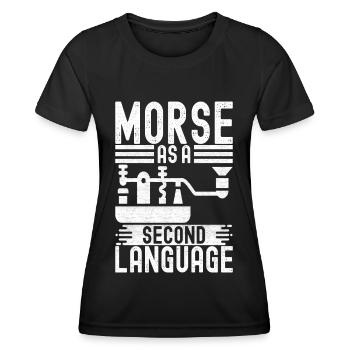 Ham Radio Ham Radio Operator - Women's Functional T-Shirt - black - Front - AI Model Female 172 light (172cm)