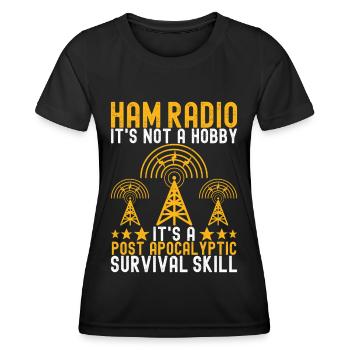 Ham Radio Ham Radio Operator - Women's Functional T-Shirt - black - Front - AI Model Female 172 light (172cm)