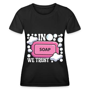 Seifenmacher Seife Machen - Frauen Funktions-T-Shirt - Schwarz - Vorne - AI Model Female 172 light (172cm)