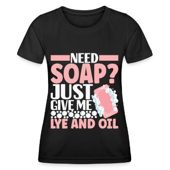 Seifenmacher Seife Machen - Frauen Funktions-T-Shirt - Schwarz - Vorne - AI Model Female 172 light (172cm)