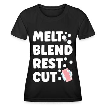 Seifenmacher Seife Machen - Frauen Funktions-T-Shirt - Schwarz - Vorne - AI Model Female 172 light (172cm)