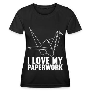 Origami - T-shirt sport Femme - noir - Devant - AI Model Female 172 light (172cm)