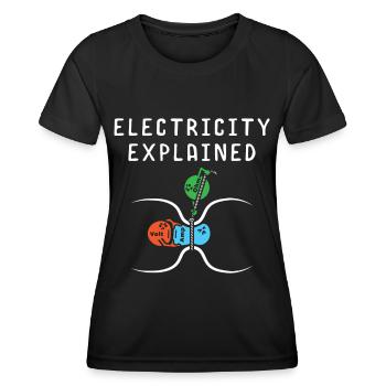 Natural Sciences Electrical Engineering - Women's Functional T-Shirt - black - Front - AI Model Female 172 light (172cm)
