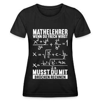 Mathe Mathelehrer - Frauen Funktions-T-Shirt - Schwarz - Vorne - AI Model Female 172 light (172cm)