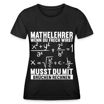 Mathe Mathelehrer - Frauen Funktions-T-Shirt - Schwarz - Vorne - AI Model Female 172 light (172cm)