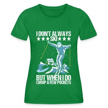 Skiers - Women's Functional T-Shirt - kelly green - Front - AI Model Female 172 dark (172cm)