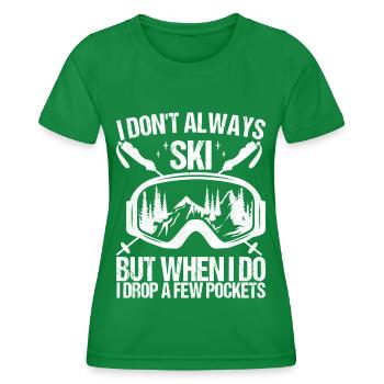 Skiers - Women's Functional T-Shirt - kelly green - Front - AI Model Female 172 dark (172cm)