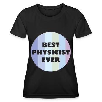 Retro Physics Lover Educational - Frauen Funktions-T-Shirt - Schwarz - Vorne - AI Model Female 172 light (172cm)