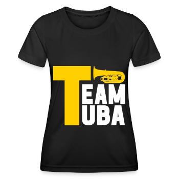 Tuba Tuba lecteur - T-shirt sport Femme - noir - Devant - AI Model Female 172 light (172cm)