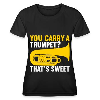Tuba Tuba lecteur - T-shirt sport Femme - noir - Devant - AI Model Female 172 light (172cm)