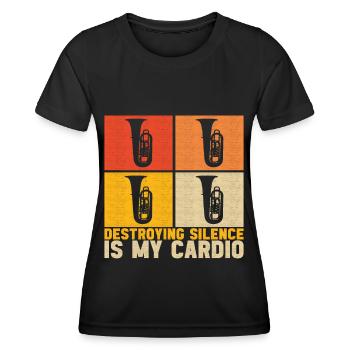 Tuba Tuba lecteur - T-shirt sport Femme - noir - Devant - AI Model Female 172 light (172cm)
