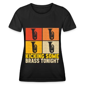 Tuba Tuba lecteur - T-shirt sport Femme - noir - Devant - AI Model Female 172 light (172cm)