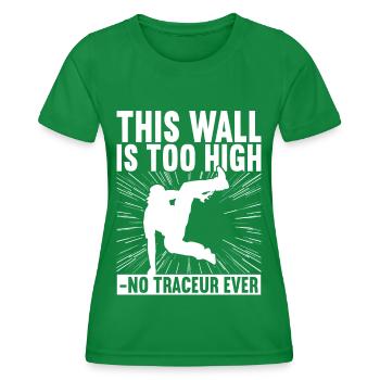 Parkour Freerunning - Women's Functional T-Shirt - kelly green - Front - AI Model Female 172 dark (172cm)