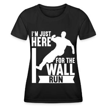 Parkour Freerunning - T-shirt sport Femme - noir - Devant - AI Model Female 172 light (172cm)