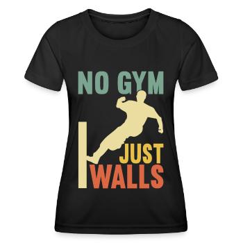 Parkour Freerunning - T-shirt sport Femme - noir - Devant - AI Model Female 172 light (172cm)