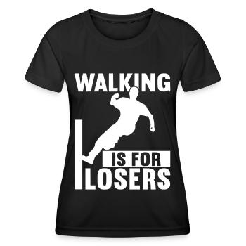 Parkour Freerunning - Frauen Funktions-T-Shirt - Schwarz - Vorne - AI Model Female 172 light (172cm)
