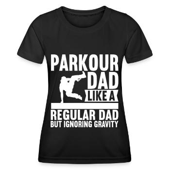 Parkour Freerunning - Frauen Funktions-T-Shirt - Schwarz - Vorne - AI Model Female 172 light (172cm)