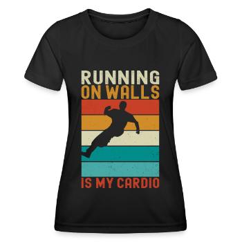 Parkour Freerunning - Women's Functional T-Shirt - black - Front - AI Model Female 172 light (172cm)