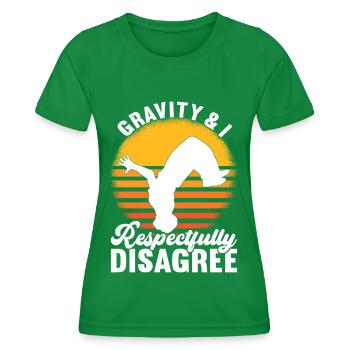 Parkour Freerunning - T-shirt sport Femme - vert - Devant - AI Model Female 172 dark (172cm)