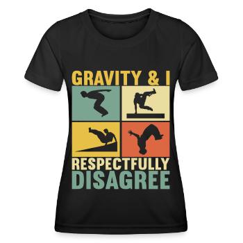 Parkour Freerunning - T-shirt sport Femme - noir - Devant - AI Model Female 172 light (172cm)