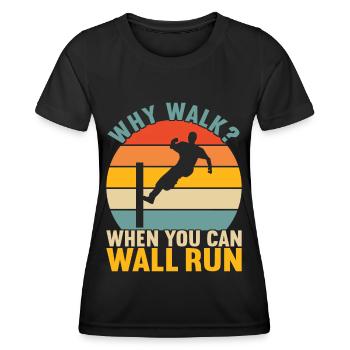 Parkour Freerunning - T-shirt sport Femme - noir - Devant - AI Model Female 172 light (172cm)