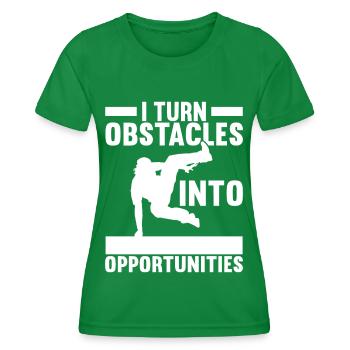Parkour Freerunning - Women's Functional T-Shirt - kelly green - Front - AI Model Female 172 dark (172cm)