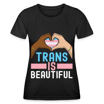 Transgender Trans LGBTQ - Women's Functional T-Shirt - black - Front - AI Model Female 172 light (172cm)