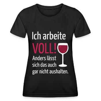 Ich arbeite voll anders ist es nicht auszuhalten - Frauen Funktions-T-Shirt - Schwarz - Vorne - AI Model Female 172 light (172cm)