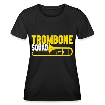Posaune Trombone - T-shirt sport Femme - noir - Devant - AI Model Female 172 light (172cm)