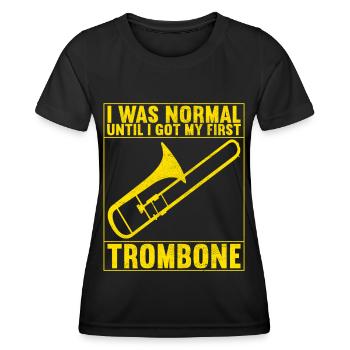 Posaune Trombone - T-shirt sport Femme - noir - Devant - AI Model Female 172 light (172cm)