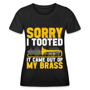 Posaune Trombone - T-shirt sport Femme - noir - Devant - AI Model Female 172 light (172cm)