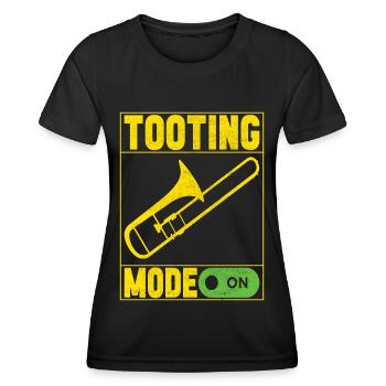 Posaune Trombone - T-shirt sport Femme - noir - Devant - AI Model Female 172 light (172cm)