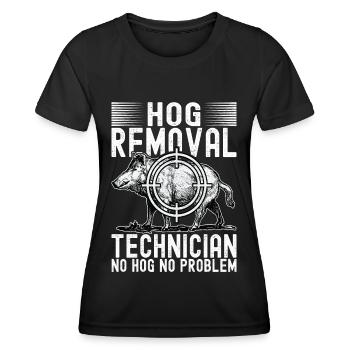 Hunters Wild Boar Hunting - Women's Functional T-Shirt - black - Front - AI Model Female 172 light (172cm)