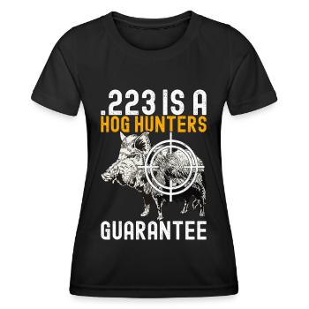 Jäger Wildschwein Jagen - Frauen Funktions-T-Shirt - Schwarz - Vorne - AI Model Female 172 light (172cm)