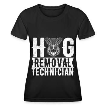 Jäger Wildschwein Jagen - Frauen Funktions-T-Shirt - Schwarz - Vorne - AI Model Female 172 light (172cm)